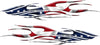 american flag flames decals kit